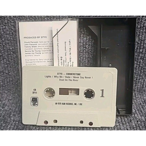 Vintage STYX Cornerstone Cassette Tape 1979 A&M - Picture 3 of 4